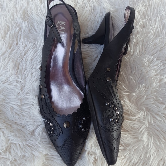 Kathy Van Zeeland black kitten heels - Picture 4 of 8